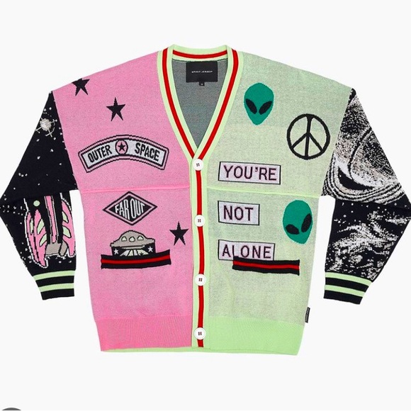 New Spirit Jersey Out of the World Cardigan Unisex Sz XS - Women Medium - Picture 3 of 8